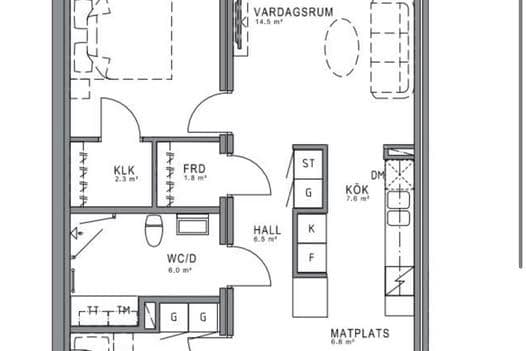 Trivsam 3:a i Kvarnsveden, 73 kvm